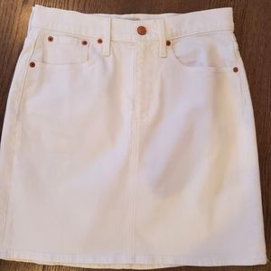 J Crew White Denim Skirt